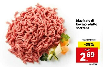 Lidl Macinato di bovino adulto scottona 400 g offerta