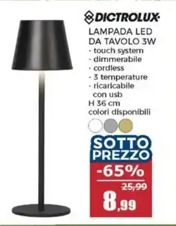 Happy Casa Dictrolux lampada led da tavolo 3W offerta