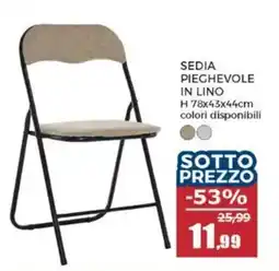 Happy Casa Sedia pieghevole in lino offerta