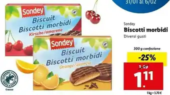 Lidl Biscotti morbidi arancia 300 g offerta