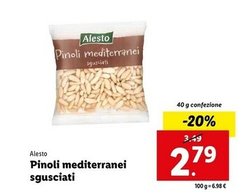Lidl Pinoli mediterranei offerta