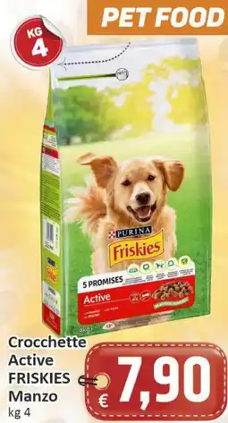 Paghi Poco Crocchette active friskies manzo offerta