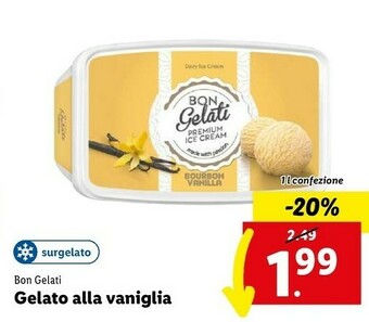 Lidl Bon gelati gelato alla vaniglia offerta