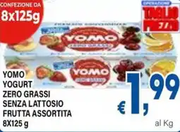 DEM Yomo yogurt zero grassi senza lattosio frutta offerta