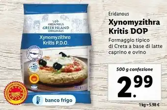 Lidl Xynomyzithra kritis dop 500 g offerta