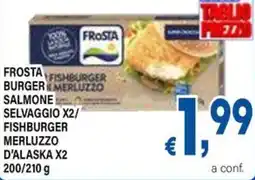 DEM Frosta fishburger burger merluzzo salmone selvaggio x2/ fishburger merluzzo d'alaska x2 offerta