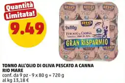 PENNY Tonno all'olio di oliva pescato a canna RIO MARE offerta