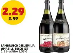 PENNY Lambrusco dell'emilia amabile, secco IGT offerta