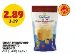 PENNY Grana padano dop grattugiato VALBONTÀ offerta