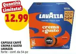 PENNY Capsule caffè crema e gusto LAVAZZA offerta