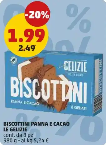 PENNY Biscottini panna e cacao LE GELIZIE offerta