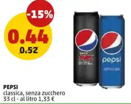 PENNY Pepsi classica, senza zucchero offerta