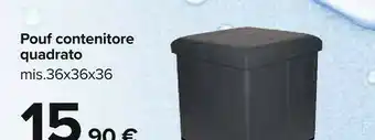 Carrefour Pouf contenitore quadrato offerta