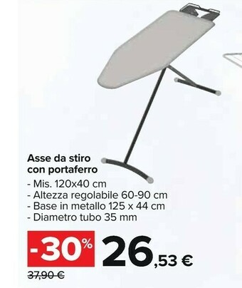 Carrefour Asse da stiro con portaferro offerta
