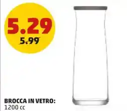 PENNY Brocca in vetro 1200 cc offerta
