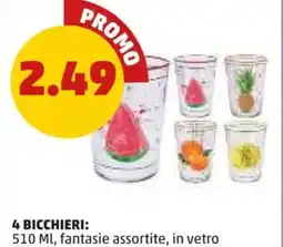 PENNY 4 bicchieri offerta