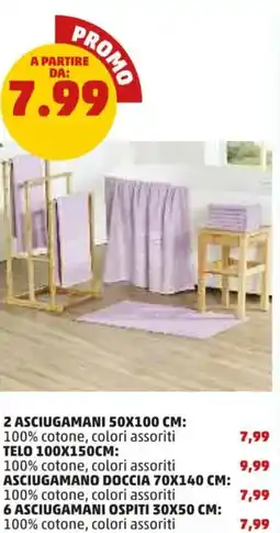 PENNY Asciugamano doccia 70x140 cm offerta