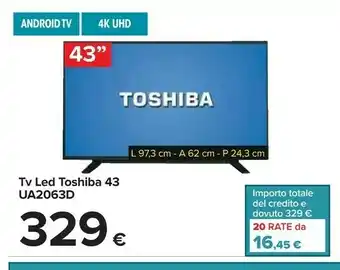 Carrefour Tv led 43'' ua2063d offerta