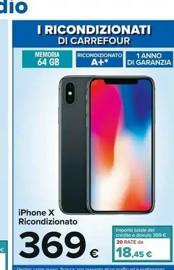 Carrefour Iphone x offerta