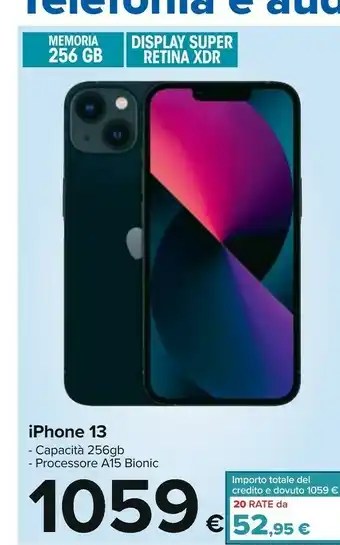 Carrefour Iphone 13 256gb blu offerta