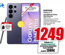 MediaWorld SAMSUNG Smartphone Galaxy S26 Ultra 512 offerta