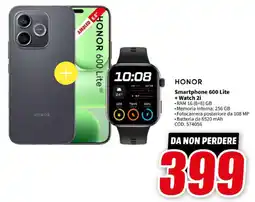 MediaWorld HONOR Smartphone 600 Lite + Watch 2i offerta