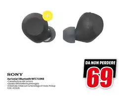 MediaWorld SONY Auricolari Bluetooth WFC710NB offerta