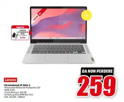 MediaWorld Lenovo Chromebook IP Slim 3 offerta