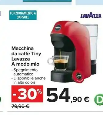 Carrefour Macchina da caffe tiny a modo mio offerta