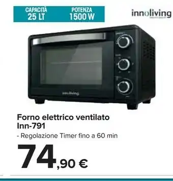 Carrefour Forno elettrico ventilato inn-791 offerta