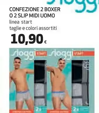 Coop Sloggi confezione 2 boxer 0 2 slip midi uomo offerta