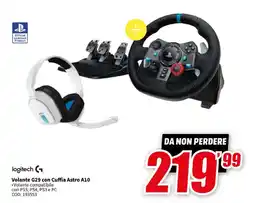 MediaWorld logitech Volante G29 con Cuffia Astro A10 offerta