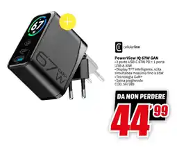 MediaWorld cellularline PowerView IQ 67W GAN offerta