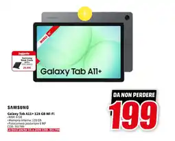 MediaWorld SAMSUNG Galaxy Tab A11+ 128 GB Wi-Fi offerta