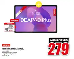 MediaWorld Lenovo Tablet Idea Tab Plus 8+256 GB offerta