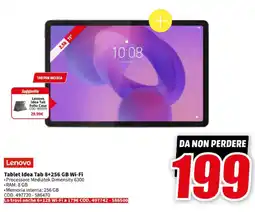 MediaWorld Lenovo Tablet Idea Tab 8+256 GB Wi-Fi offerta