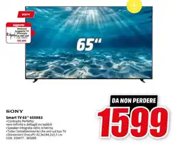 MediaWorld SONY Smart TV 65" 65XR83 offerta