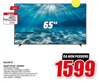 MediaWorld SONY Smart TV 65" 65XR83 offerta