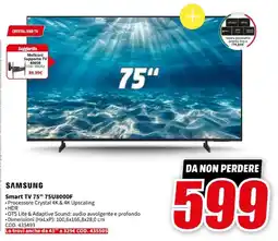 MediaWorld SAMSUNG Smart TV 75" 75U8000F offerta