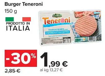 Carrefour Burger Teneroni offerta