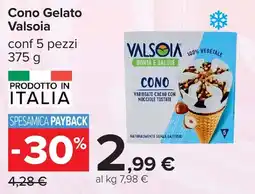 Carrefour Cono Gelato Valsoia offerta