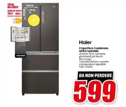 MediaWorld Haler Frigorifero Combinato HFR3718ENMD offerta