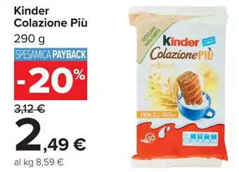 Carrefour Kinder Colazione Più offerta