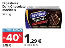 Carrefour Digestives Dark Chocolate McVitie's offerta