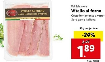 Lidl Vitello al forno offerta