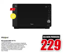MediaWorld Whirlpool Microonde MWF 427 SL offerta
