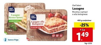 Lidl Chef - lasagne alla bolognese 400 g(ml) offerta
