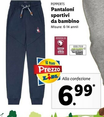 Lidl Pepperts pantaloni sportivi da bambino offerta