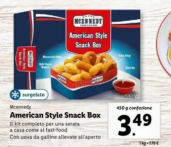 Lidl American style snack box offerta