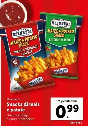 Lidl Snack curry & barbecue flavour offerta